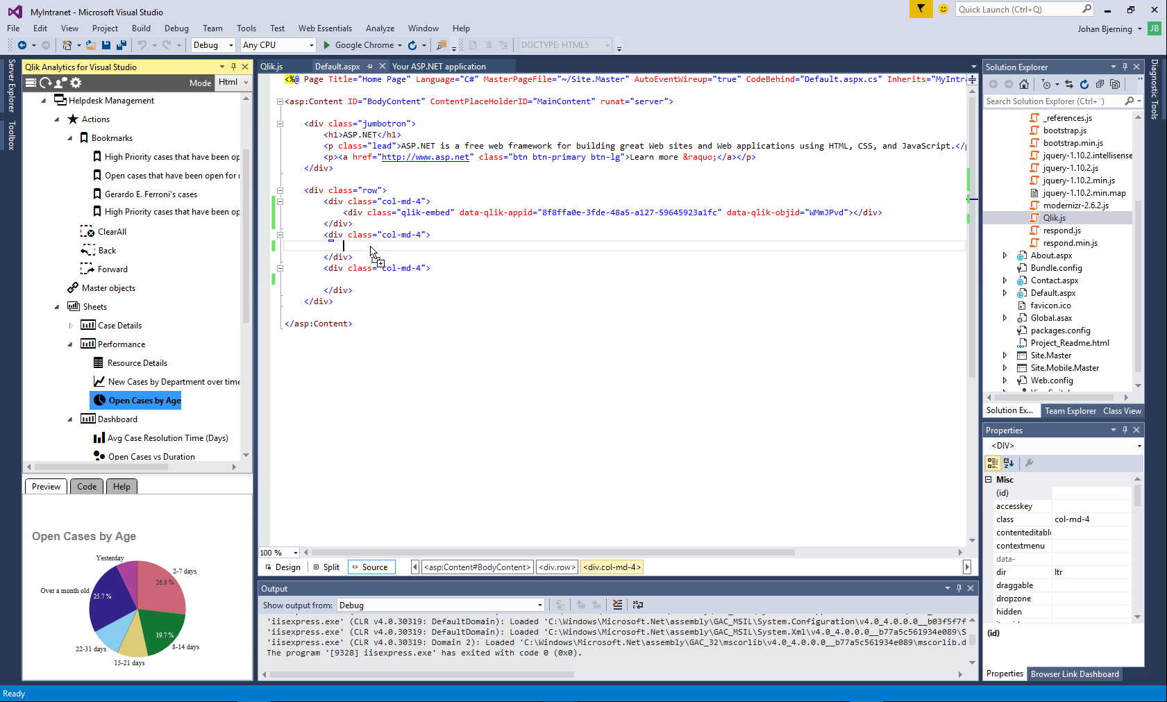 Qlik Analytics for Visual Studio